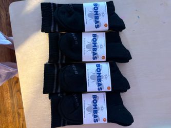 Black long socks 4 socks total size 10-13