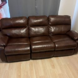 Leather Reclining Couch