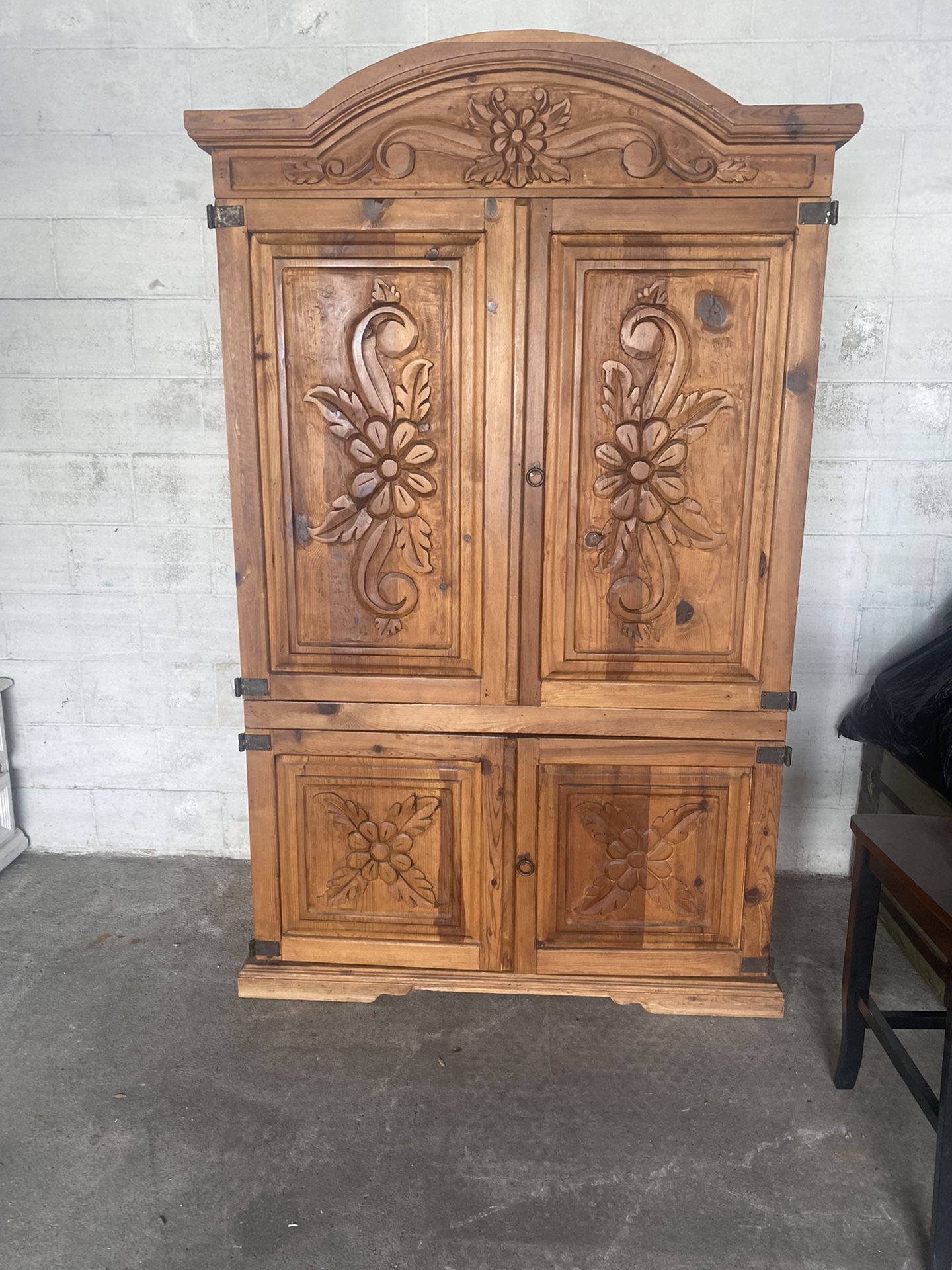 Beautiful Handcarved Armoire 