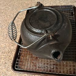 Vintage cast iron kettle 