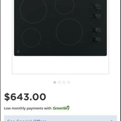 GE 30 Inch Electric Cooktop Stove