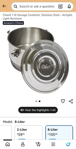 Stainless steel storage