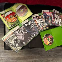 (9) Xbox 360 Games Mint Condition COD2 Ect
