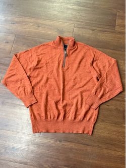 Orvis Merino Wool 1/4 Zip Sweater Old Money Quiet Luxury Preppy M