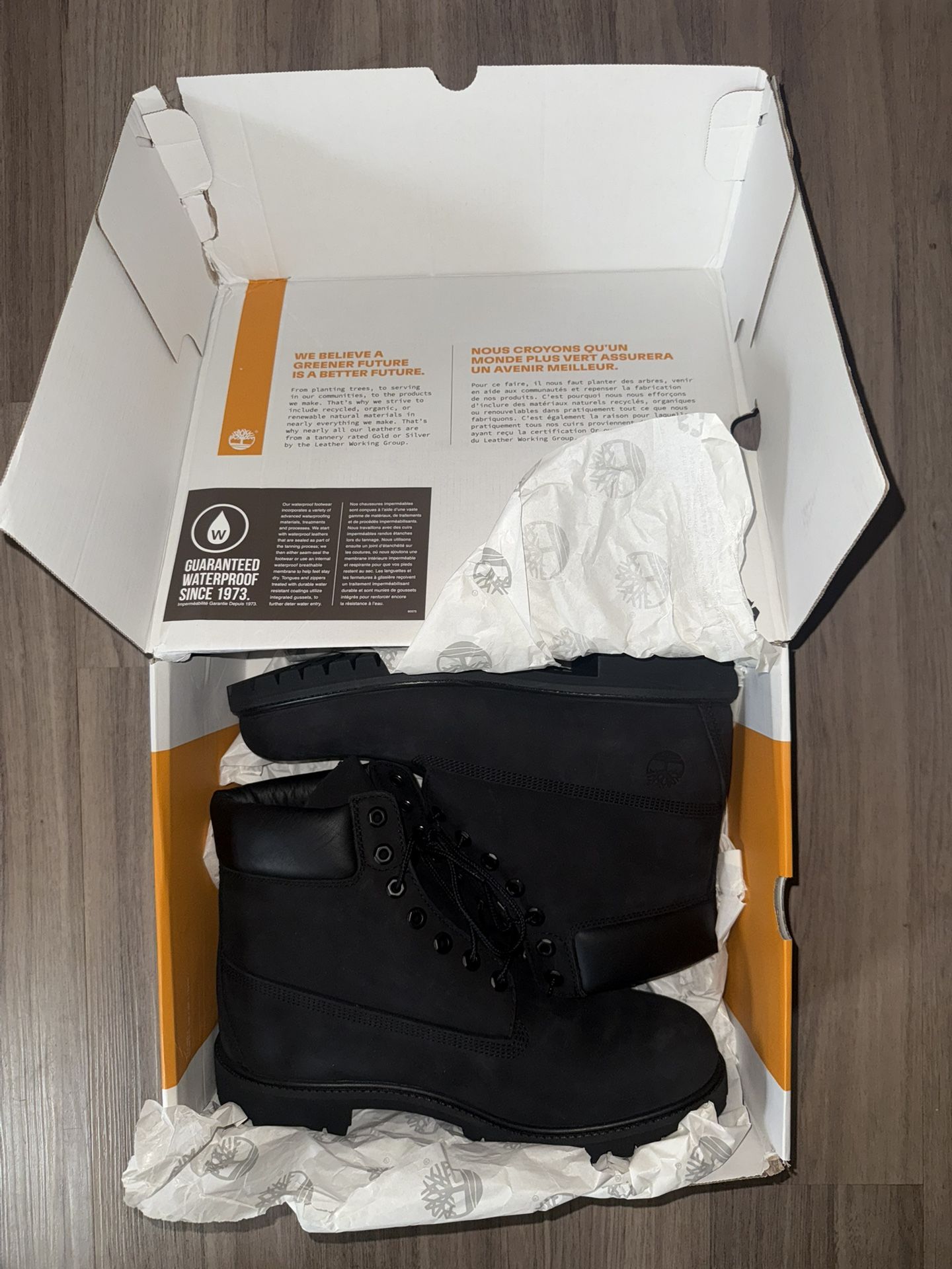 Size 12 Men Black Timberlands (Never Worn)
