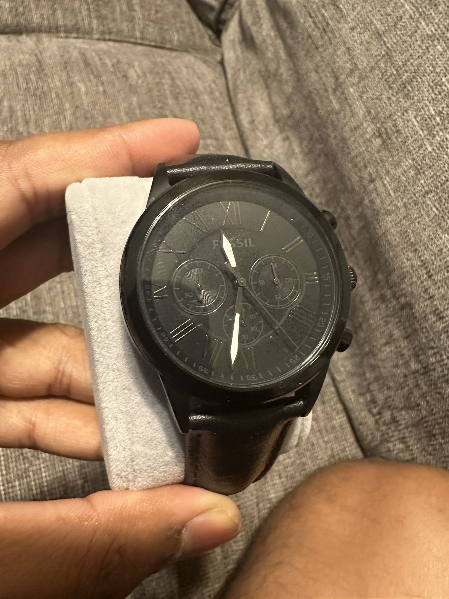 Black fossil watch