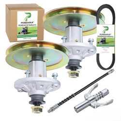2 Pack GY21098 Spindle Assembly with GX20367 Spindle Pulley GX20072 Belt 1/2x103 for John Deere