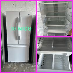 30 wide White French door Refrigerator