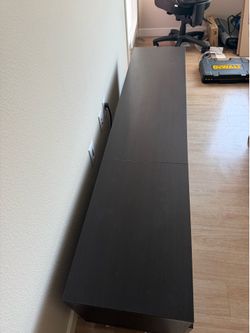 Black TV Stand / Media Console, 71” Wide