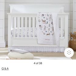 Pottery Barn Kids Larkin 4 In 1 Convertible Crib + Mattress 