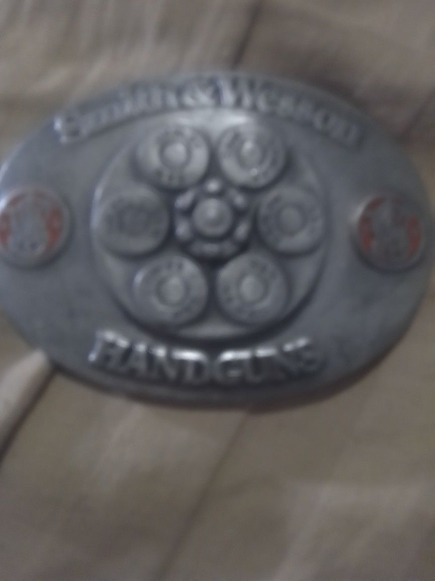 Authentic Smith & Wesson Handgun Belt Buckle $20