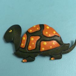 Vintage Leather Brooch