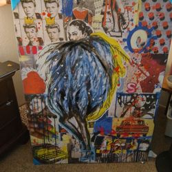 4×3 mixed media canvas art