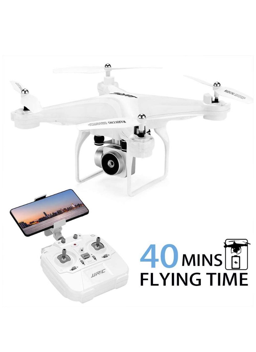 Drone with 1080P HD Camera Live Video FPV Quadcopter with Headless Mode, with 2 Batteries(20Mins + 20Mins)