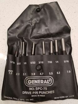 Drive pin punches, set of 8