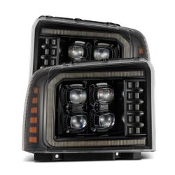 2005-2007 Ford F250 F350 F450 Super Duty/ Excursion NOVA-Series LED Projector Headlights Alpha-Black