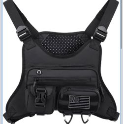 Running Chest Pack, Lightweight Sport Vest, 14.96x1.97x10.24 inches, Phone Holder Pouch, Compact Travel Gear, for Outdoor Fitness Bag, Breathable Gym,