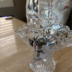 Cut glass basket