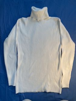 White Long Sleeve Turtle Neck Shirt