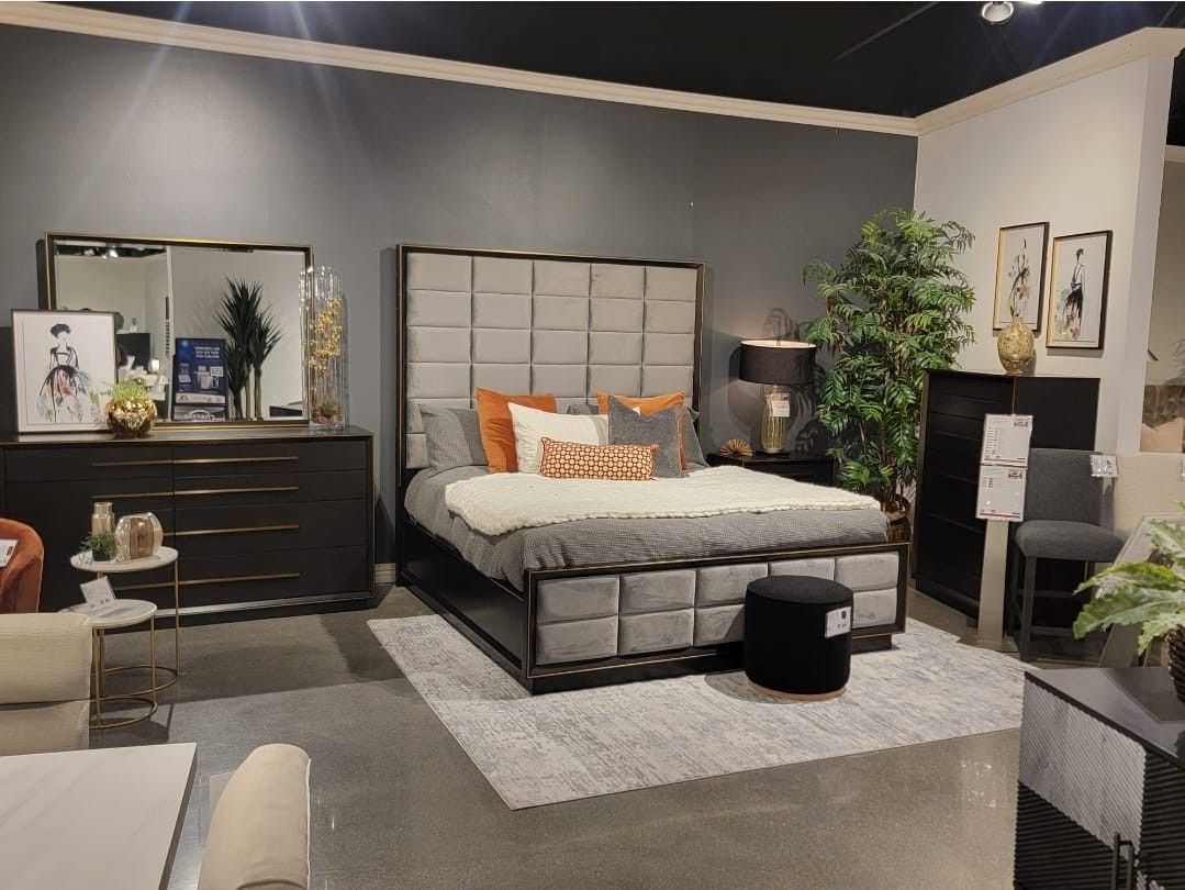 Very Tall Bed π π΄ New Velvet Gray Bed Very Large Wood Bed Frame