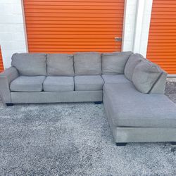 Large Grey Sectional Couch