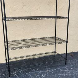 NSF Industrial Black Wire Shelving Storage Rack (59.5" Long, 24" Wide And 74" Tall)