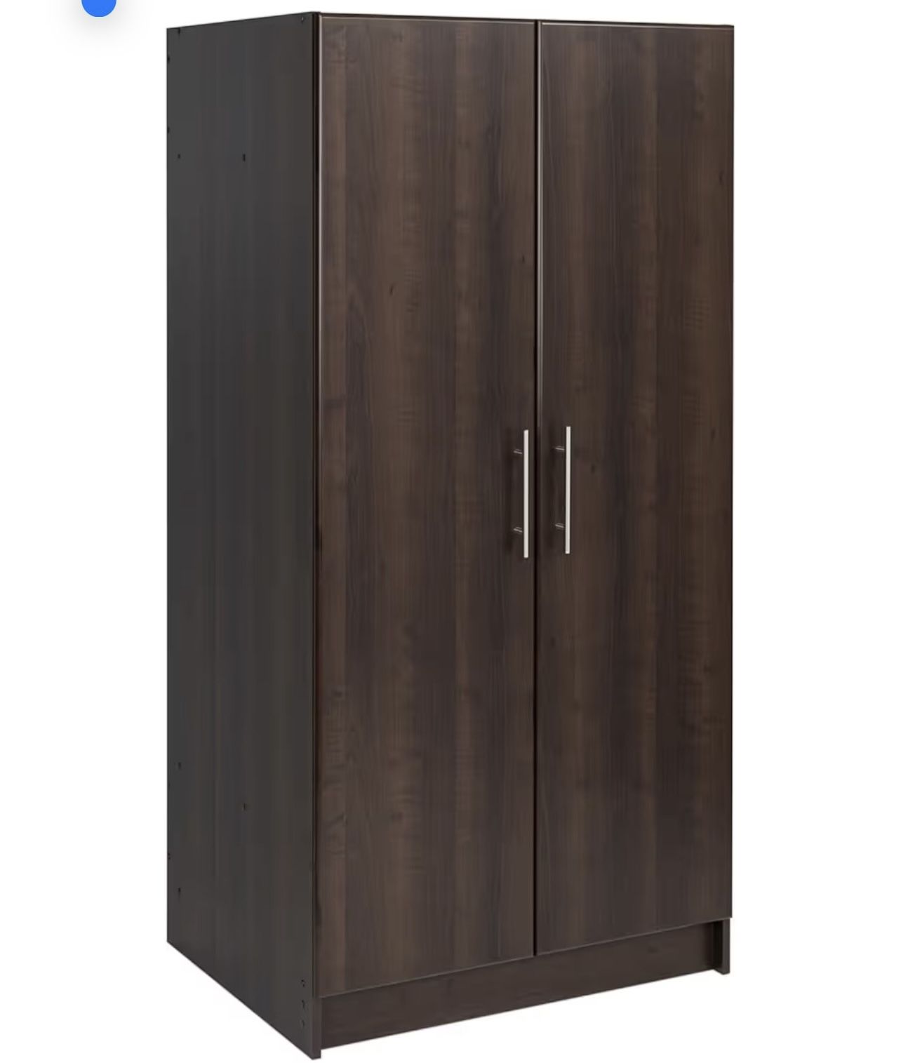 32" Storage Cabinet, Brown Storage Cabinet, Linen Cabinet, Cabinet with Hanging Rail and Shelves 24.5" D x 32" W x 65" H