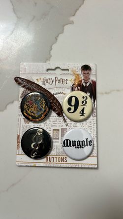 Harry Potter Button Pin Set of 4