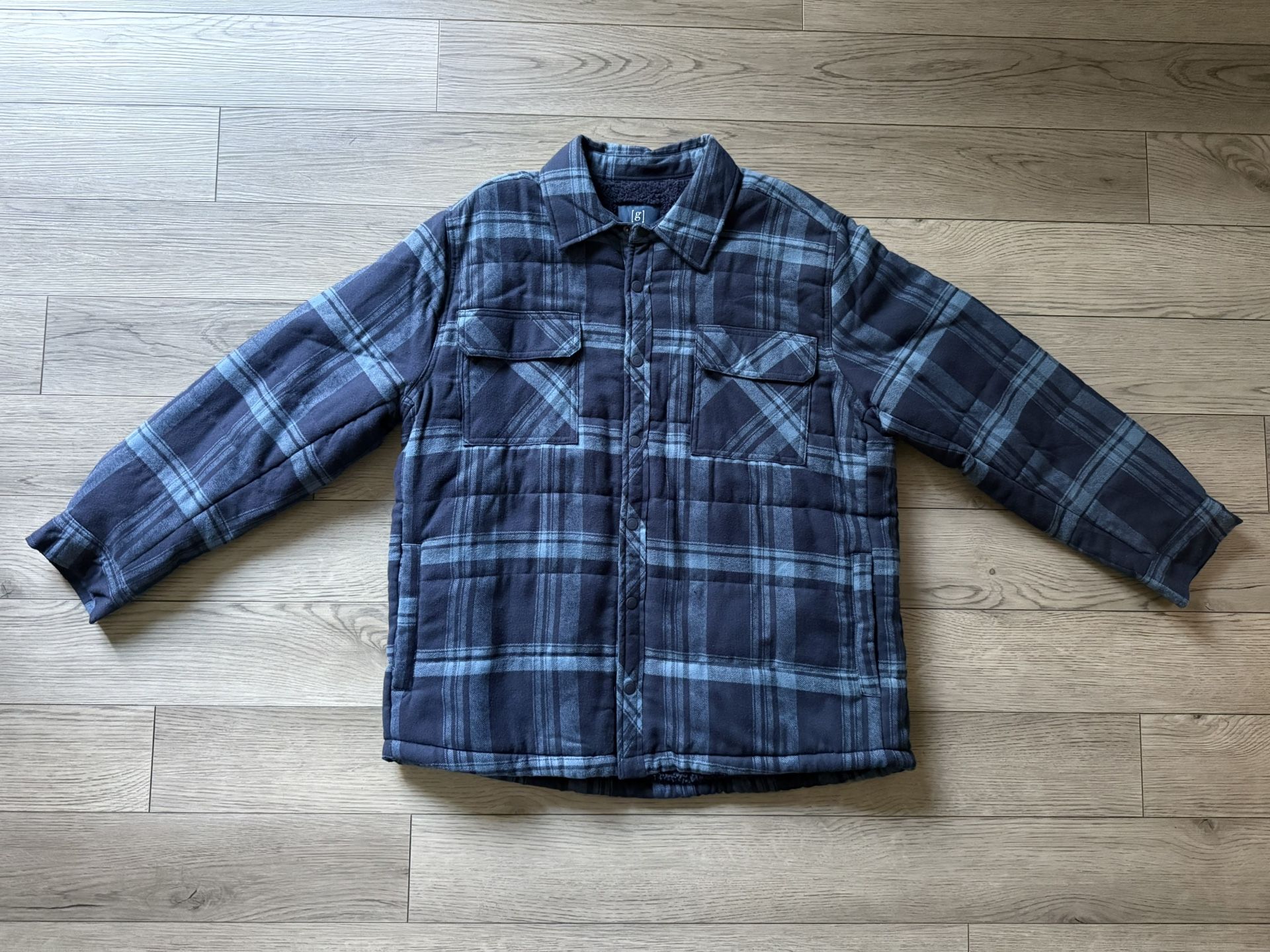 NEW-Men’s Fleece Lined Flannel Shirt Jacket XL