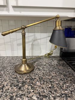 Antique solid brass desk lamp