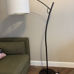 Floor Lamp, Pole Damaged But Lamp Still Works!