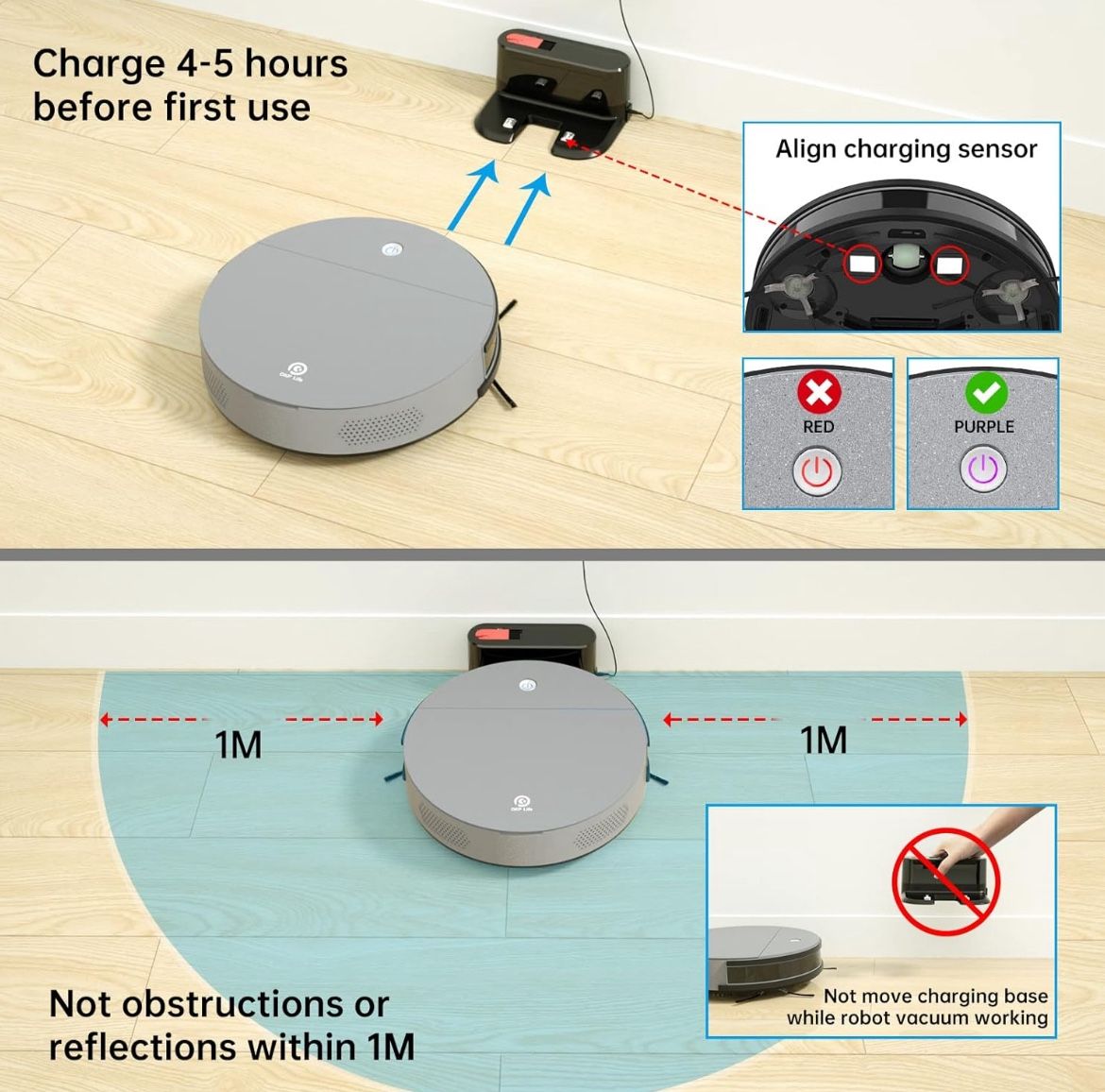 OKP K4 Robot Vacuum, Robotic Vacuum Cleaner