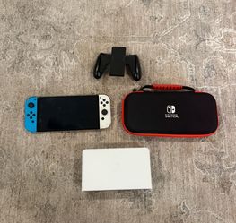 Switch OLED with carrying case