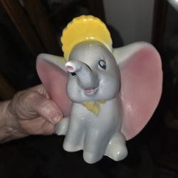 Vintage Dumbo Style Elephant Figurine – Cute Ceramic Nursery Collectible