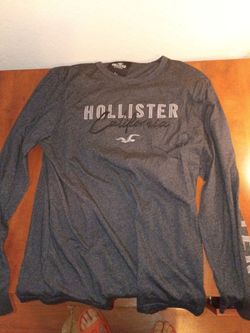 Hollister Long sleeve T-shirt, Gray, Large