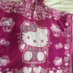 Pink Hello Kitty Hooded Poncho