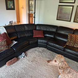 MOTHERS DAY SPECIAL ‼️ 3 piece leather sectional and chair for sale $300 with delivery in south suburbs