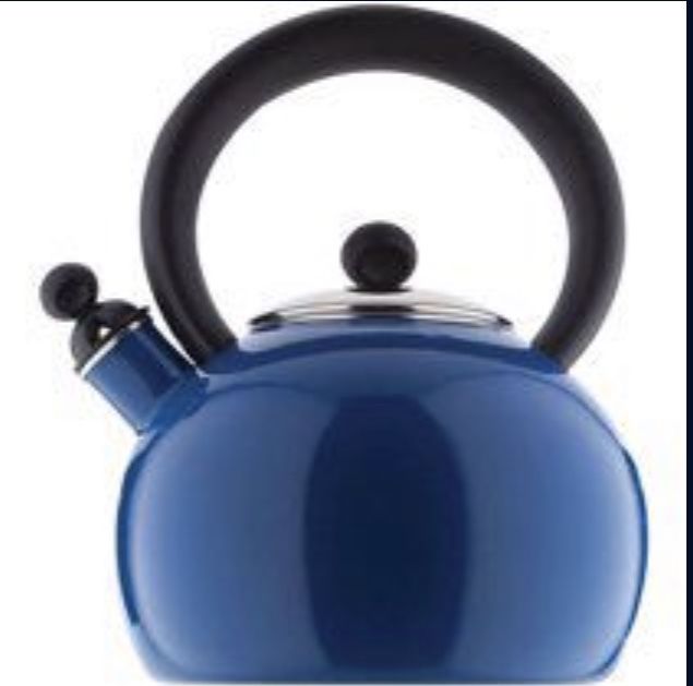 (Unopened) Copco Bella Enamel-on-Steel Blue 2qt Tea Kettle