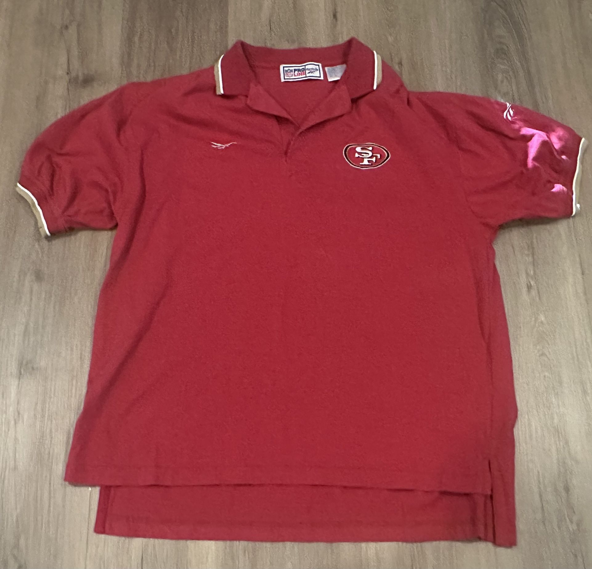 Vintage NFL Pro Line Reebok SF 49ers Red Polo Shirt Men’s XL