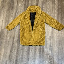 Biege Yellow Fur Coat Xl Brand New SEND OFFERS