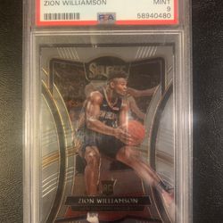 Zion Williamson 2019-2020 Panini Select #199 Premier Level Rookie Card PSA 9