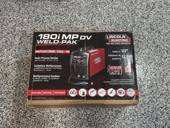 Brand New! Lincoln Electric 180 Amp Weld-Pak 180i Multi-Process Stick/MIG/Flux-Core/TIG, 120V or 230V Aluminum Welder