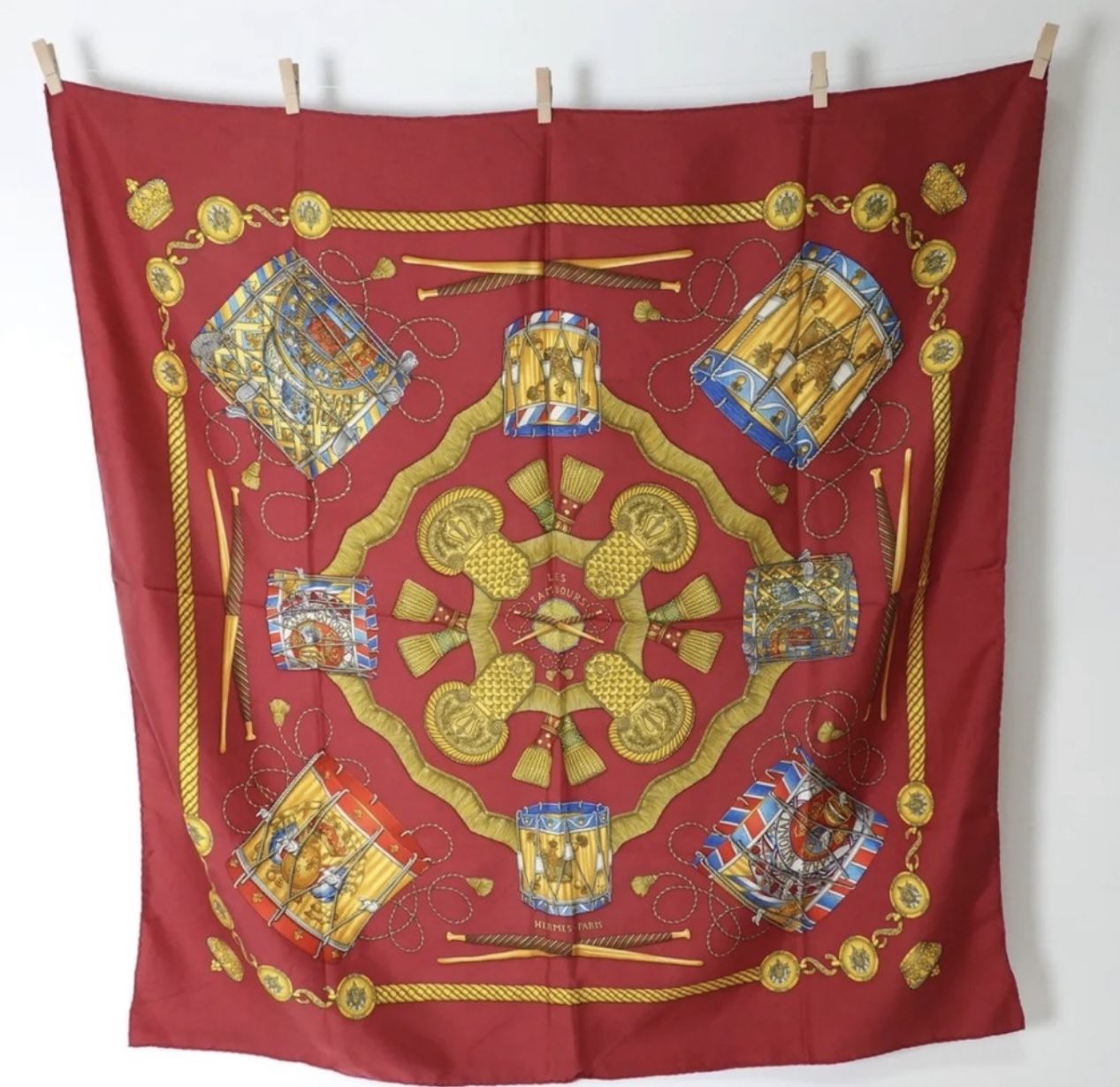 Hermes Carre 90 Scarf Multi color Silk
