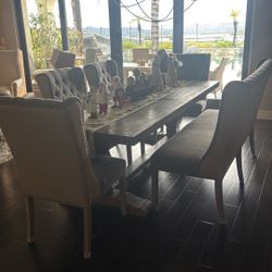 Dining table 4 Chairs Plus Bench 