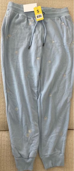 Size S Pajama Lounge Wear Bottoms with Paw Prints
