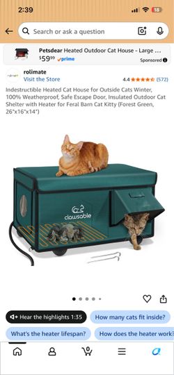 Heated cat house