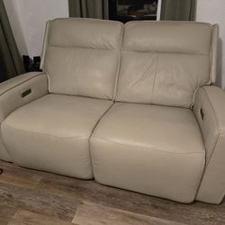 Power Reclining Leather Couch