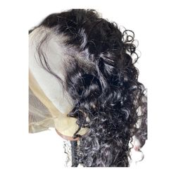 100% Human Hair Deep Wave Lace Front Wig