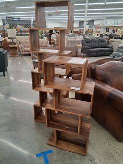 CONTEMPORARY 4 SHELF SOLID WOOD BOOKSHELF