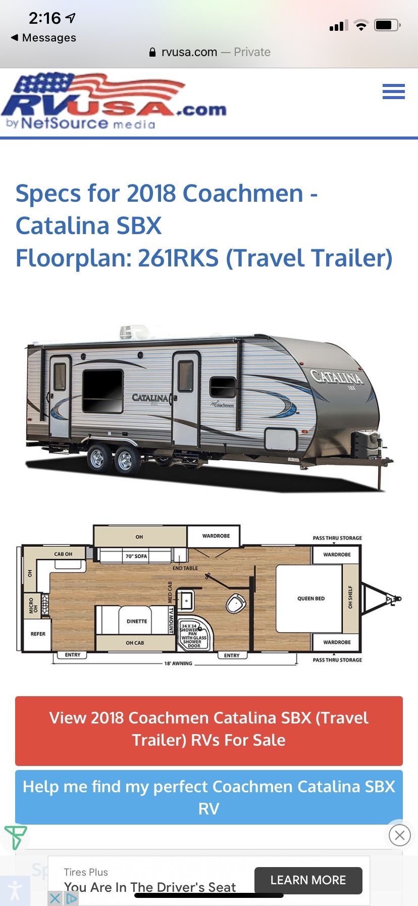 2018 Coachmen Catalina